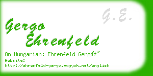 gergo ehrenfeld business card